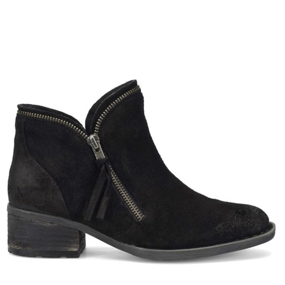 Women’s Born Montoro Black Distress Leather Boots 6 US! - Picture 3 of 14